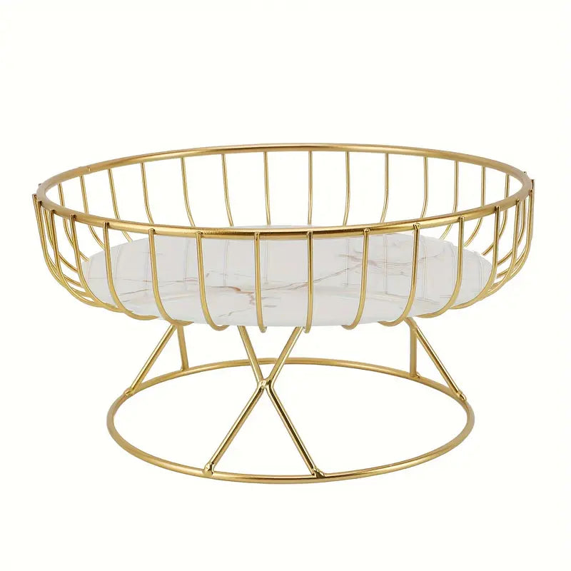 ElegantEuro: Metal Fruit Basket