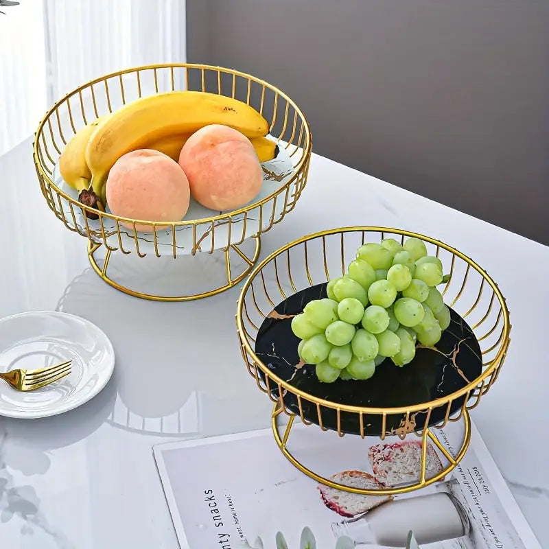 ElegantEuro: Metal Fruit Basket