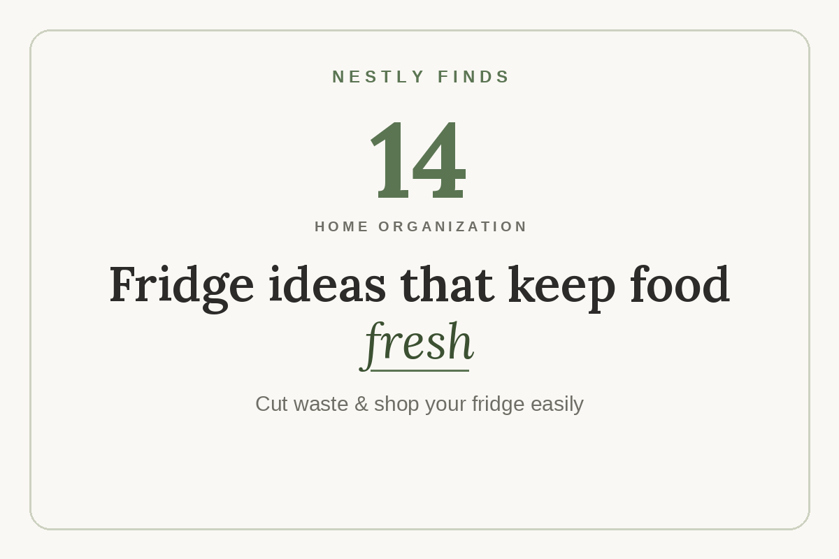 14 fridge organization ideas