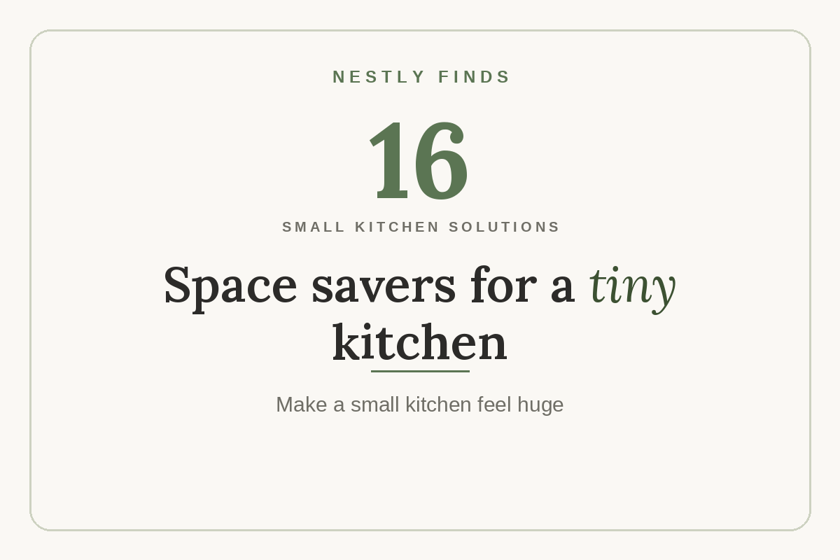 16 small-kitchen space savers