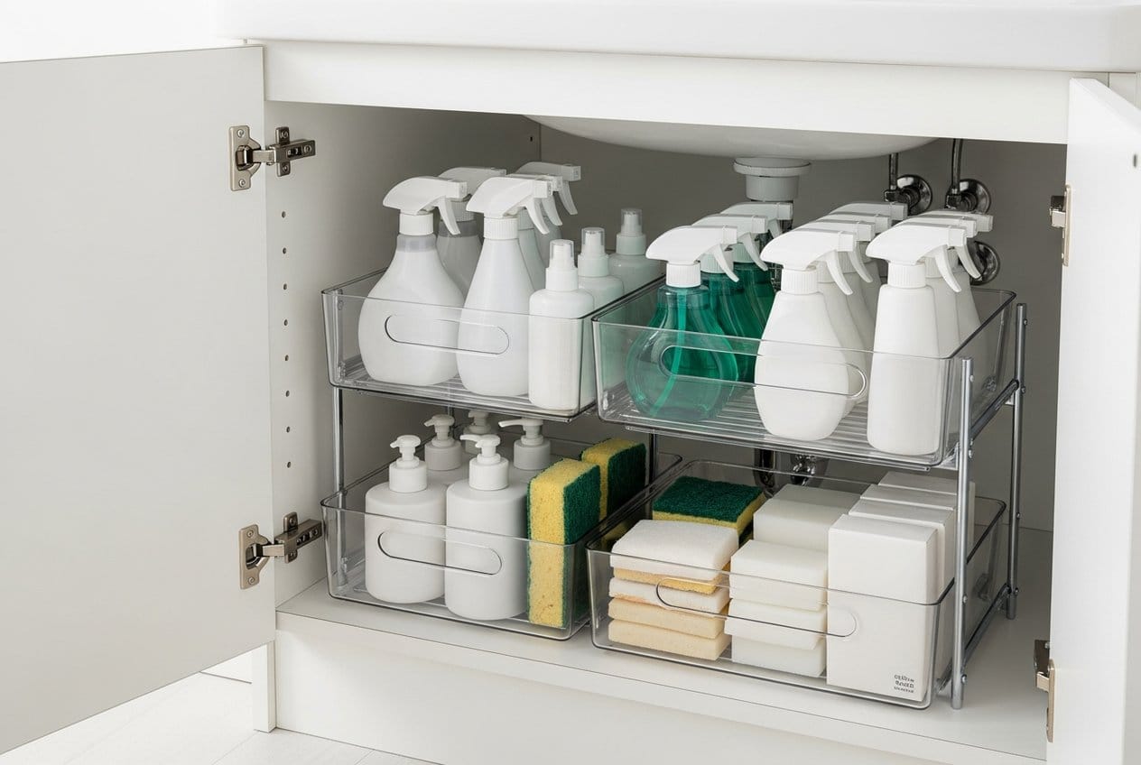 Vtopmart 4-Pack Under-Sink Pull-Out Organizers — Nestly Finds