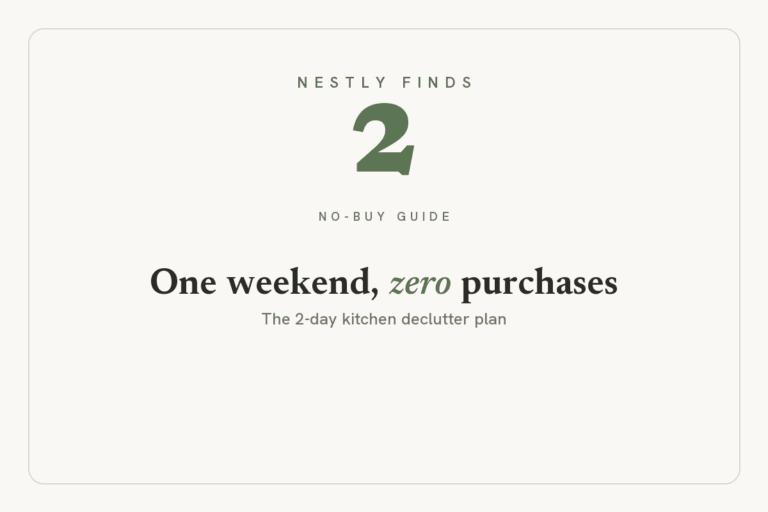 How to Declutter Your Kitchen in One Weekend (The 2-Day, Zero-Purchase Plan)