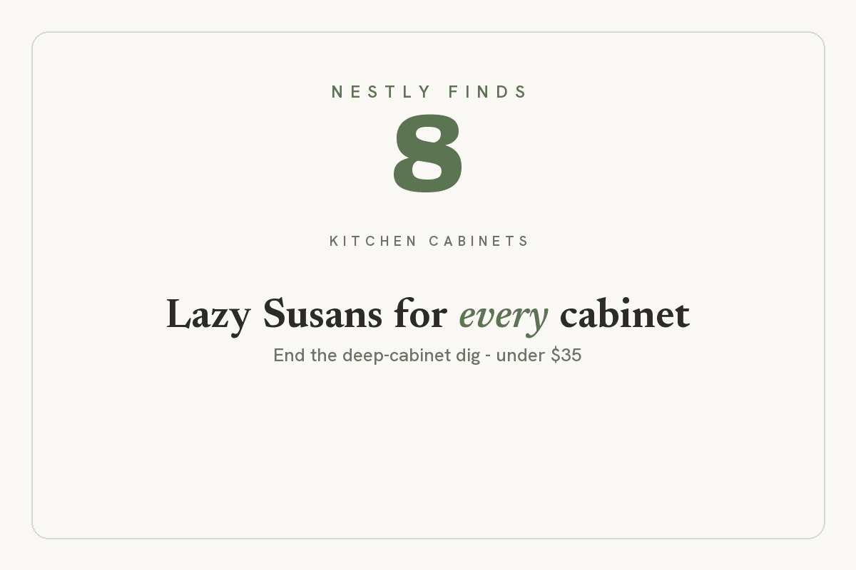 8 best lazy Susans for every cabinet - Nestly Finds