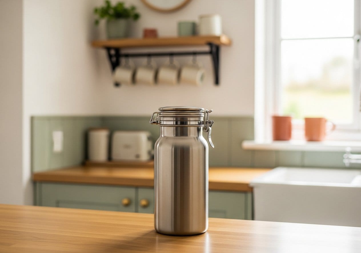Oggi Airtight Steel Coffee Canister - Nestly Finds