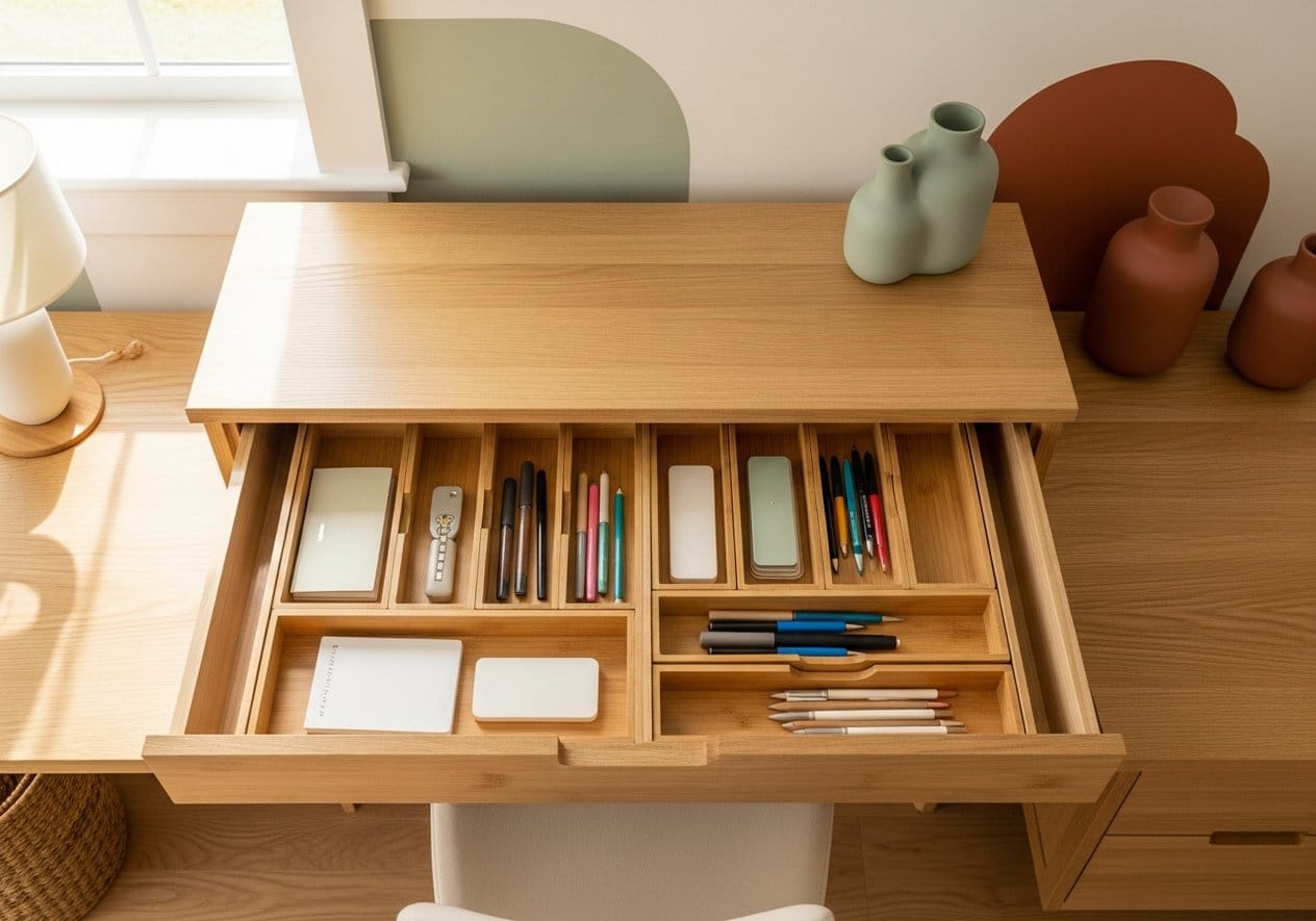 SpaceAid Bamboo Drawer Dividers with Inserts - Nestly Finds