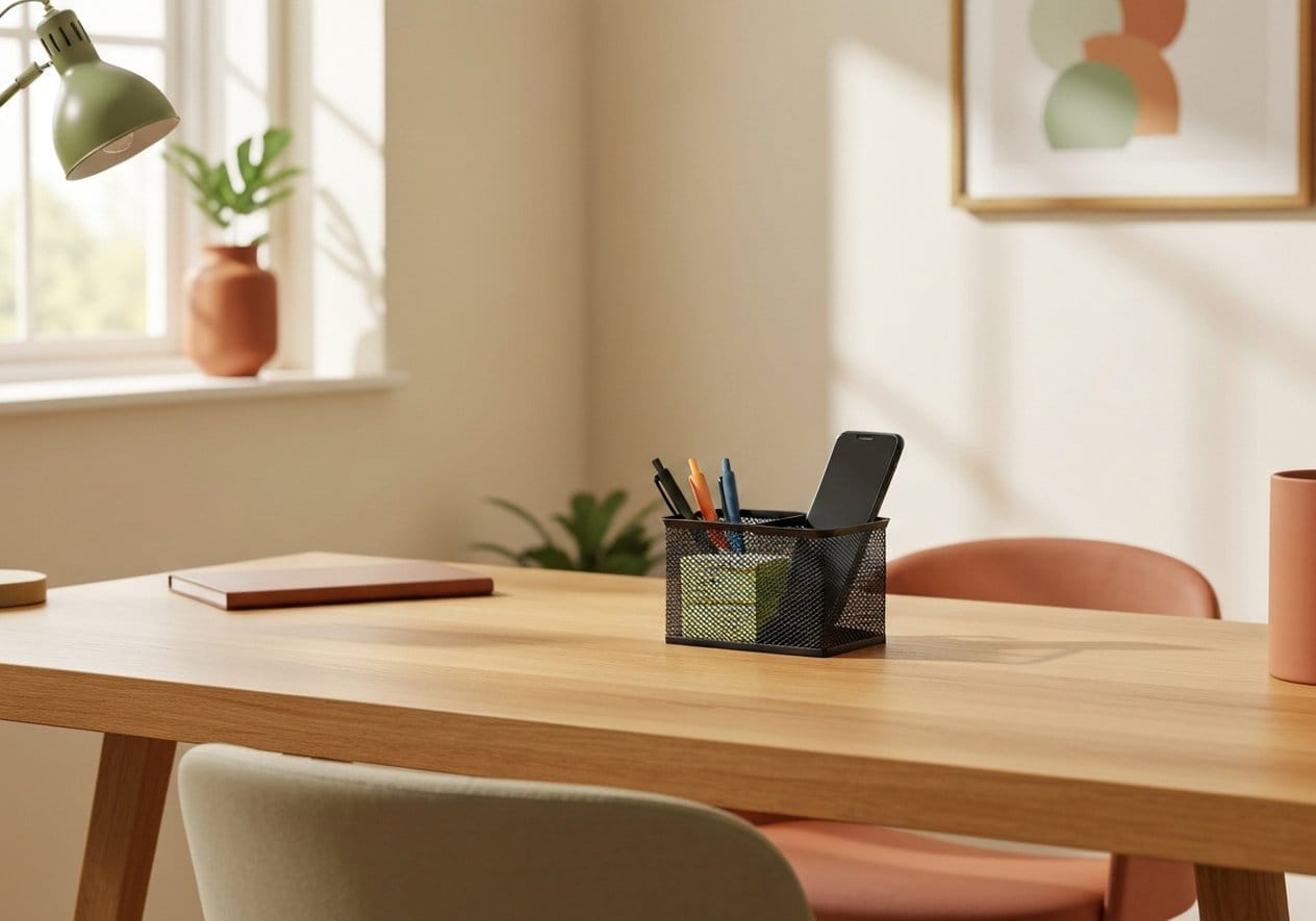 Amazon Basics Metal Mesh Desk Organizer - Nestly Finds