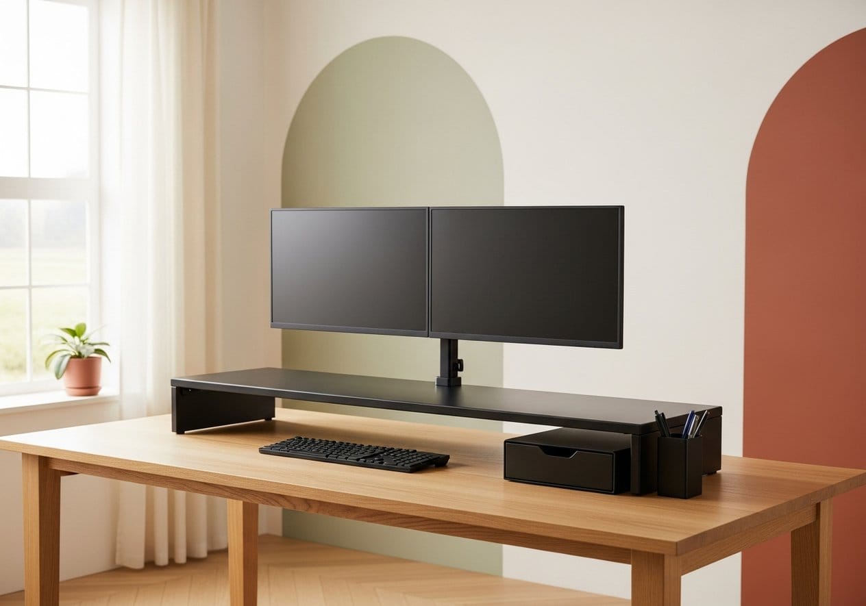 gianotter Dual Monitor Stand Riser - Nestly Finds