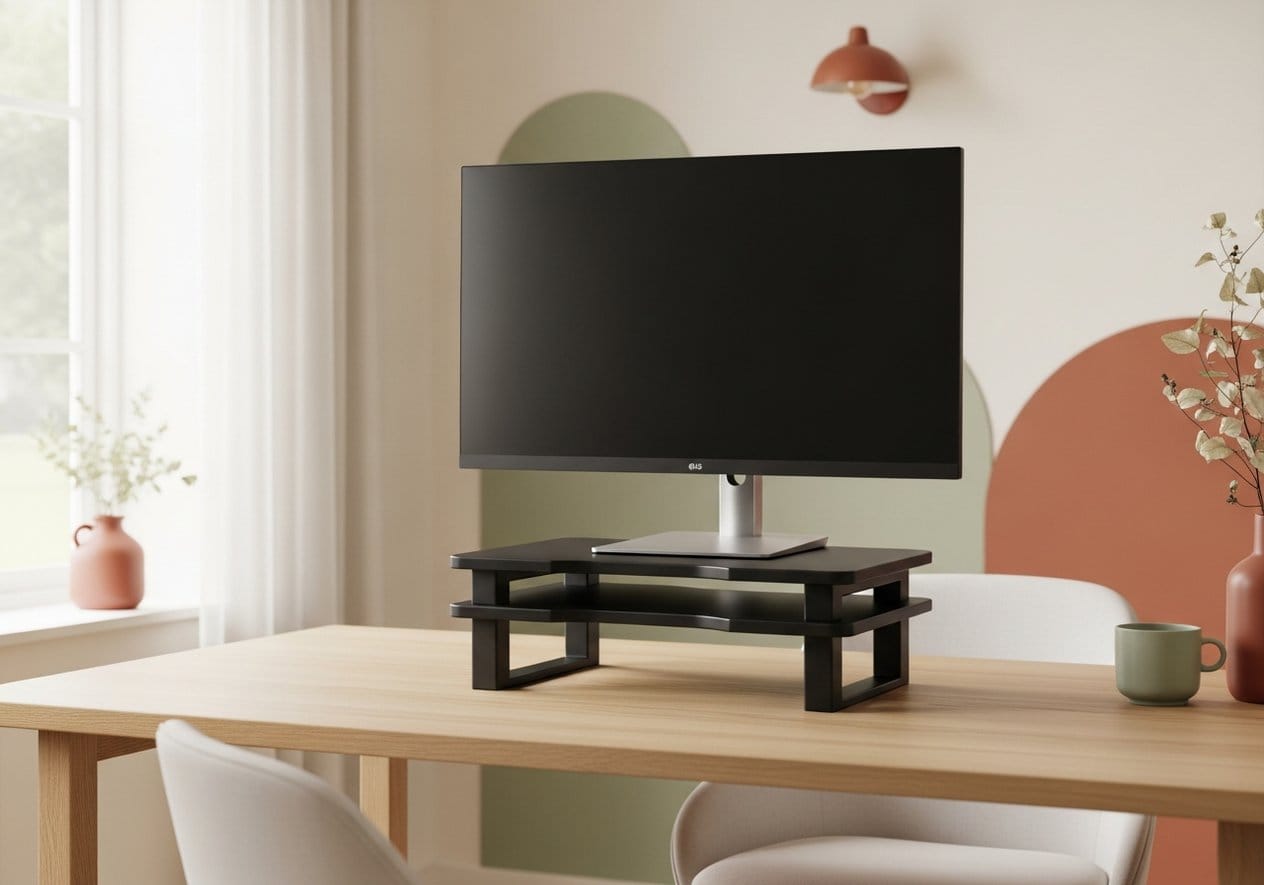 Amazon Basics Height-Adjustable Monitor Stand - Nestly Finds