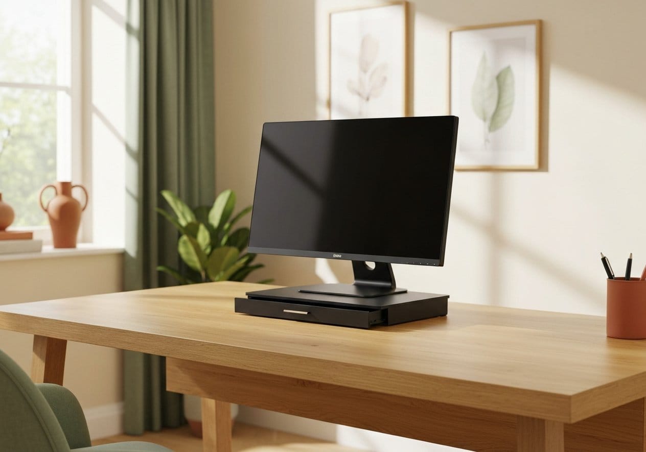 gianotter Monitor Stand with Organizer & Drawer - Nestly Finds